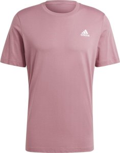 Adidas Koszulka męska adidas Essentials Single Jersey Embroidered Small Logo różowa IX0120 S 3