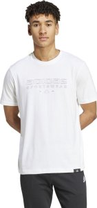 Adidas Koszulka męska adidas Tech Linear Graphic biała IW2690 L 1