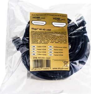 Kabel Akyga HDMI - HDMI 10m srebrny (AK-HD-100P) 4
