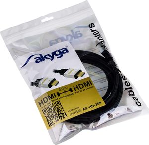 Kabel Akyga HDMI - HDMI 3m srebrny (AK-HD-30P) 3