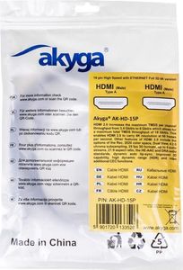 Kabel Akyga HDMI - HDMI 1.5m srebrny (AK-HD-15P) 4