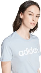 Adidas Koszulka damska adidas Loungewear Essentials Slim Logo Tee jasnoniebieska IY9188 XS 5