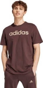 Adidas Koszulka męska adidas Essentials Single Jersey Linear Embroidered brązowa IZ4768 M 1