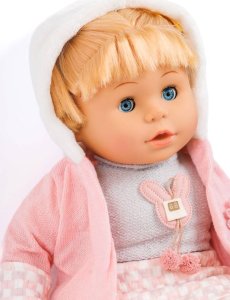 Swede Lalka Bobas Interaktywna Miękka 42cm dla Dziewczynek Śpiewa Mówi po Polsku 4