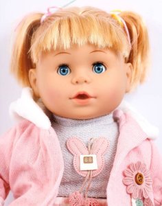 Swede Lalka Bobas Interaktywna Miękka 42cm dla Dziewczynek Śpiewa Mówi po Polsku 7