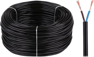 Przewód Elektrokabel Kabel elektryczny OMY 2x0,75 300/300V czarny (1LL) 1