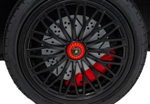 Ramiz Lamborghini Aventador SV na akumulator dla 2 dzieci Czerwony + Silnik bezszczotkowy + Pompowane koła + Audio LED 28