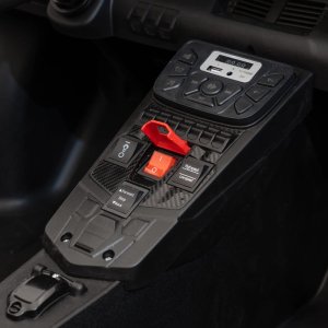 Ramiz Lamborghini Aventador SV na akumulator dla 2 dzieci Czerwony + Silnik bezszczotkowy + Pompowane koła + Audio LED 43