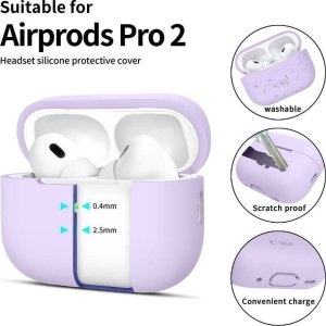 Tech-Protect Etui APPLE AIRPODS PRO 1 / 2 Tech-Protect Silicone lawendowe 2