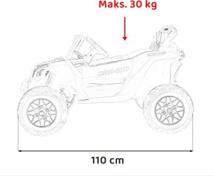 Ramiz Auto Na Akumulator ATV CAN-AM Maverick Różowy 19