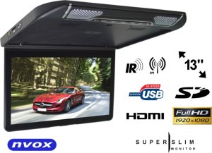 Monitor Nvox Monitor samochodowy podwieszany podsufitowy LCD 13" cali HDMI USB SD 1