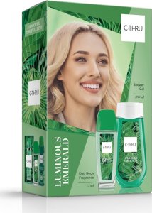 Sarantis C-THRU Zestaw prezentowy Luminous Emerald (Dezodorant naturalny spray 75ml+Żel pod prysznic 250ml) 1