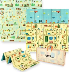 NILS Fun MD04 MATA DZIECIĘCA SKŁADANA CITY 195x180CM NILS FUN 1
