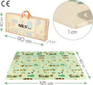 NILS Fun MD04 MATA DZIECIĘCA SKŁADANA CITY 195x180CM NILS FUN 6