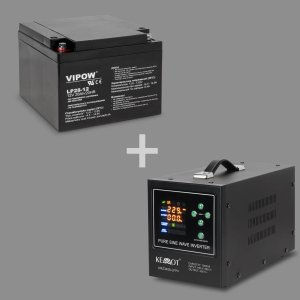UPS Kemot Zasilacz awaryjny KEMOT PROsinus-1000-LFP4 przetwornica z czystym przebiegiem sinusoidalnym i funkcją ładowania 12V 230V 1000VA/700W 19