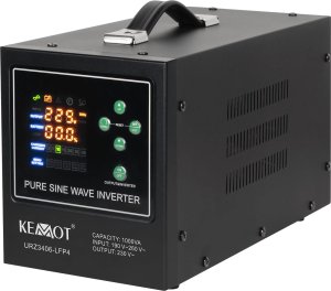 UPS Kemot Zasilacz awaryjny KEMOT PROsinus-1000-LFP4 przetwornica z czystym przebiegiem sinusoidalnym i funkcją ładowania 12V 230V 1000VA/700W 3