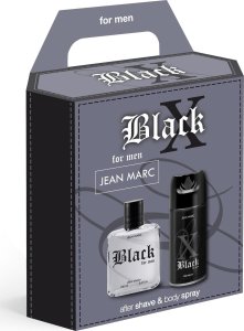 DRAMERS JEAN MARC X Black Zestaw prezentowy męski - dezodorant 150 ml + woda po goleniu 100 ml 1