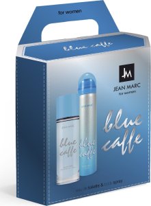 DRAMERS JEAN MARC Blue Caffe Zestaw prezentowy damski - woda toaletowa 50 ml + dezodorant 75 ml 1