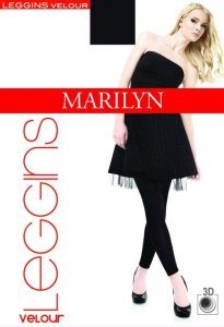 Marilyn LEGGINSY MARILYN VELOUR 180 (kolor Nero, rozmiar 3/4) 1