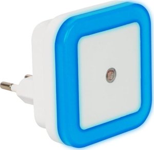 Lampka wtykowa do gniazdka Blow 44-287# Lampka nocna led z czujnikiem zmierzchu kwadratowa niebieska 4