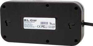Blow 98-235# Przedłużacz sieciowy ps-350u 3-gniazda 4xusb 1xusb-c 5m czarny 2x1mm 3