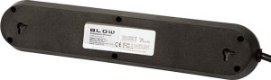 Blow 98-227# Przedłużacz sieciowy ps-530 5-gniazd 3xusb 3m czarny 2x1mm 3