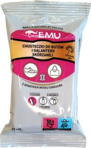Vaco EMU Chusteczki do butów i galanterii skórzanej 1op.-15szt. 1
