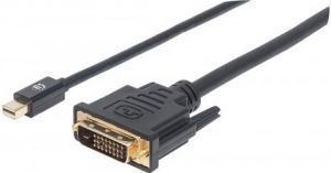 Kabel Manhattan DisplayPort Mini - DVI-D 1.8m czarny (152150) 1