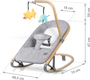 Nukido Leżaczek bujaczek z zabawkami NK-53 Nukido - szary 5