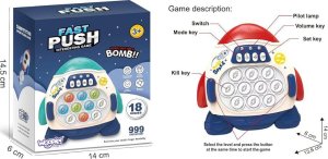 Woopie WOOPIE Gra POP IT Elektroniczna Antystresowa Zręcznościowa Rakieta red 3