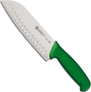 Ambrogio Sanelli Nóż Santoku ze szlifem kulowym SUPRA COLORE HACCP 180/310 mm - zielony 1