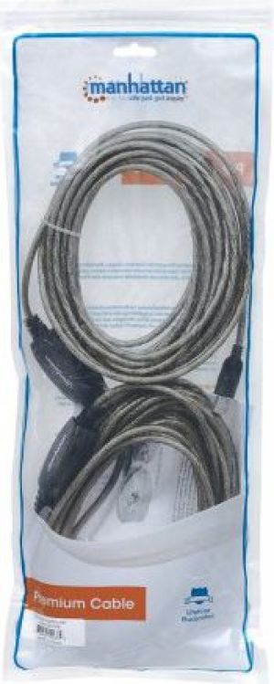 Kabel USB Manhattan USB-A - USB-B 15 m Czarny (152389) 2