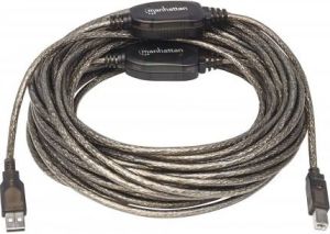 Kabel USB Manhattan USB-A - USB-B 15 m Czarny (152389) 6