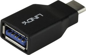 Adapter USB Lindy USB-C - USB Czarny  (41899) 1