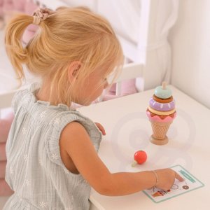 Woopie WOOPIE GREEN Drewniane Lody Układanka Montessori Cukiernia 12 el. FSC 5