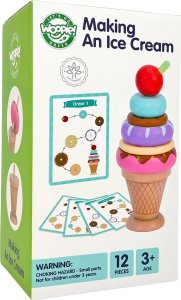 Woopie WOOPIE GREEN Drewniane Lody Układanka Montessori Cukiernia 12 el. FSC 9