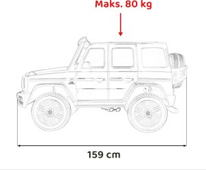 Ramiz Pojazd Mercedes Benz G63 AMG XXL Biały 23