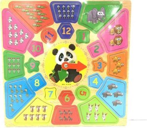Ramiz Plansza Edukacyjna Zegar + Nauka Liczenia Panda 1