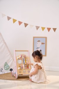 Viga Toys VIGA PolarB Drewniany Pchacz Chodzik Różowy Edukacyjny 2