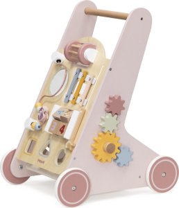 Viga Toys VIGA PolarB Drewniany Pchacz Chodzik Różowy Edukacyjny 6