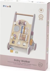 Viga Toys VIGA PolarB Drewniany Pchacz Chodzik Różowy Edukacyjny 9
