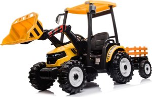 Ramiz Pojazd MEGA Traktor D68 Z Przyczepką Żółty 11