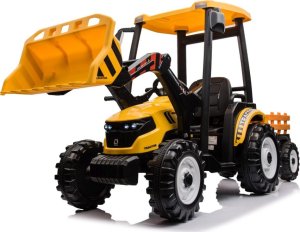 Ramiz Pojazd MEGA Traktor D68 Z Przyczepką Żółty 12