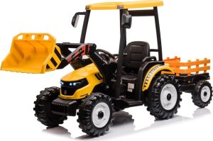 Ramiz Pojazd MEGA Traktor D68 Z Przyczepką Żółty 22