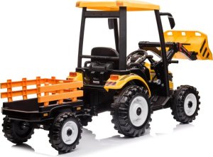 Ramiz Pojazd MEGA Traktor D68 Z Przyczepką Żółty 6