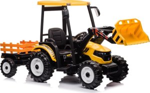 Ramiz Pojazd MEGA Traktor D68 Z Przyczepką Żółty 9