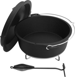 Broil-Master Broil-master Kociołek żeliwny z nóżkami, z podkładką 13 L 1