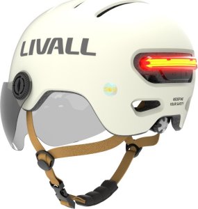 Livall Kask Miejski Livall L23 z Szybką Czujnikiem Upadku SOS i LED (L23-M-WHT) 1