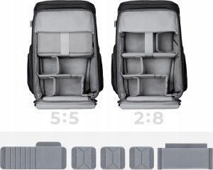 Plecak K+F Plecak Fotograficzny 25l Torba Foto na Aparat do CANON NIKON Alpha Air / KF13.128V4 / Czarny 7