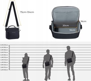 Torba K+F Kabura Torba Fotograficzna Foto Sling na Aparat DSLR Dron Kamerę Gimbal K&F / KF13.179V1 10
